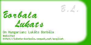 borbala lukats business card