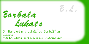 borbala lukats business card